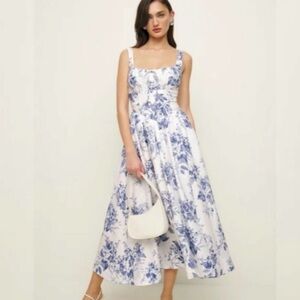 Reformation Blue and White Floral Maxi Dress